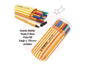 Caneta Stabilo Point 88 - Kit 20 Cores