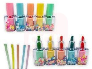 KIT 5 MARCA TEXTO CANETA ESMATE PAPELARIA DIVERTIDA