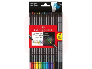 Lápis de Cor 12 Cores + 2 ECO Supersoft - Faber-Castell